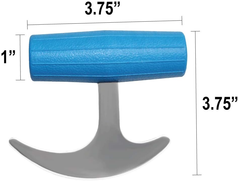 TGrip with Plastic Blue Handle, Rocker Knife