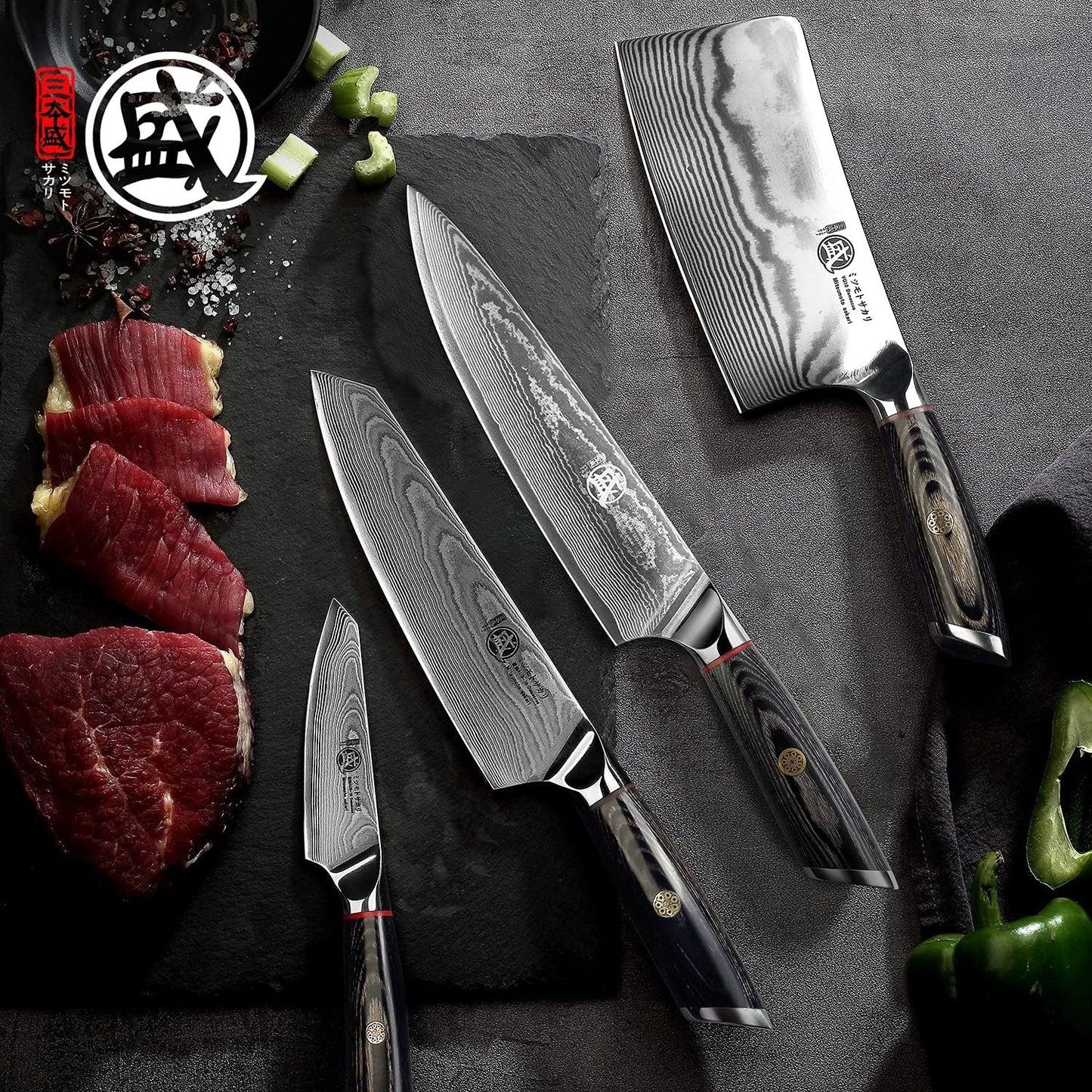 7-Inch Japanese Kiritsuke Chef Knife, AUS-10 Damascus | 67-Layer Forged Construction, Deep-Cryo Heat Treatment, Precision Tip Control, Pakkawood Handle, Sandalwood Box