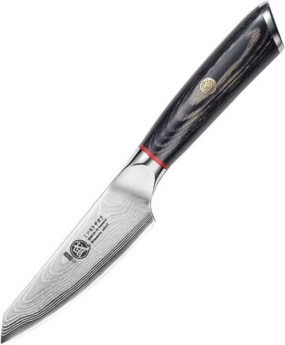 7-Inch Japanese Kiritsuke Chef Knife, AUS-10 Damascus | 67-Layer Forged Construction, Deep-Cryo Heat Treatment, Precision Tip Control, Pakkawood Handle, Sandalwood Box
