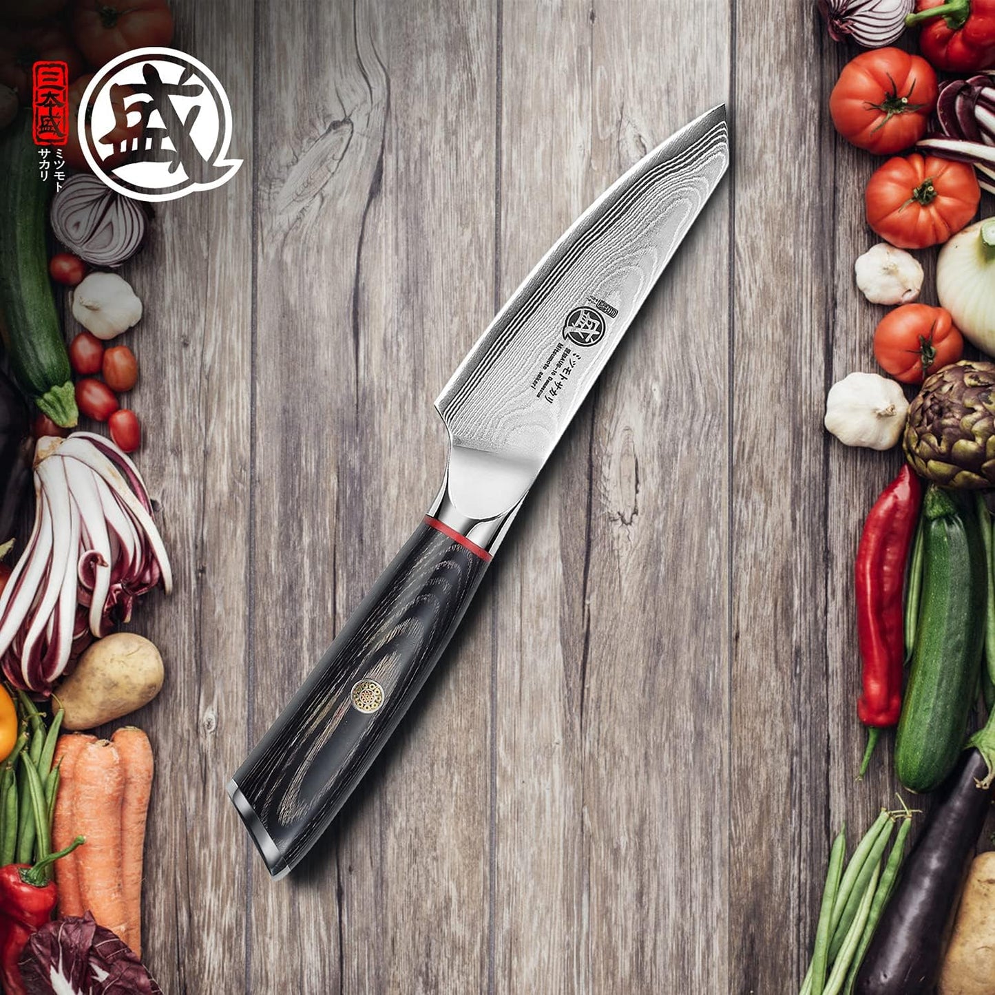 7-Inch Japanese Kiritsuke Chef Knife, AUS-10 Damascus | 67-Layer Forged Construction, Deep-Cryo Heat Treatment, Precision Tip Control, Pakkawood Handle, Sandalwood Box