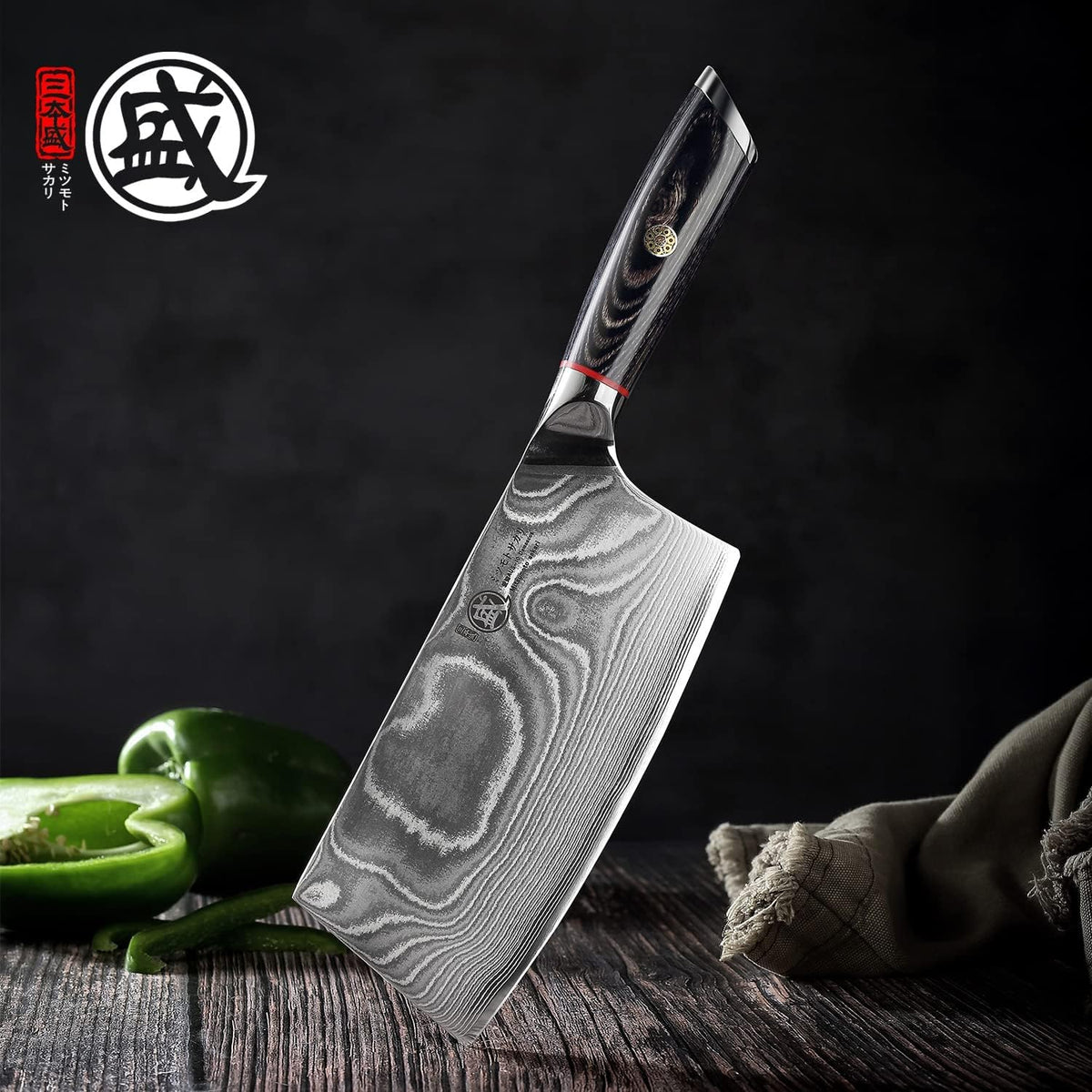 7-Inch Japanese Kiritsuke Chef Knife, AUS-10 Damascus | 67-Layer Forged Construction, Deep-Cryo Heat Treatment, Precision Tip Control, Pakkawood Handle, Sandalwood Box