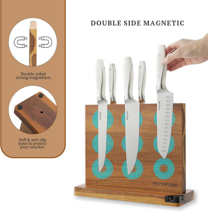Magnetic Knife Block - Magnetic Knife Holder - Magnetic Knife Stand- Cutlery Display Stand and Storage Rack