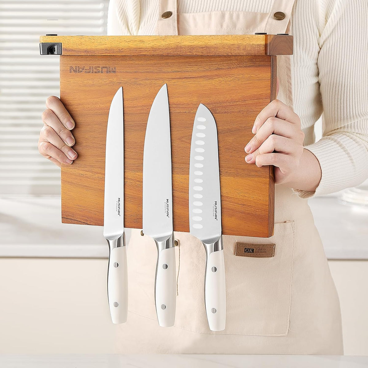 Magnetic Knife Block - Magnetic Knife Holder - Magnetic Knife Stand- Cutlery Display Stand and Storage Rack
