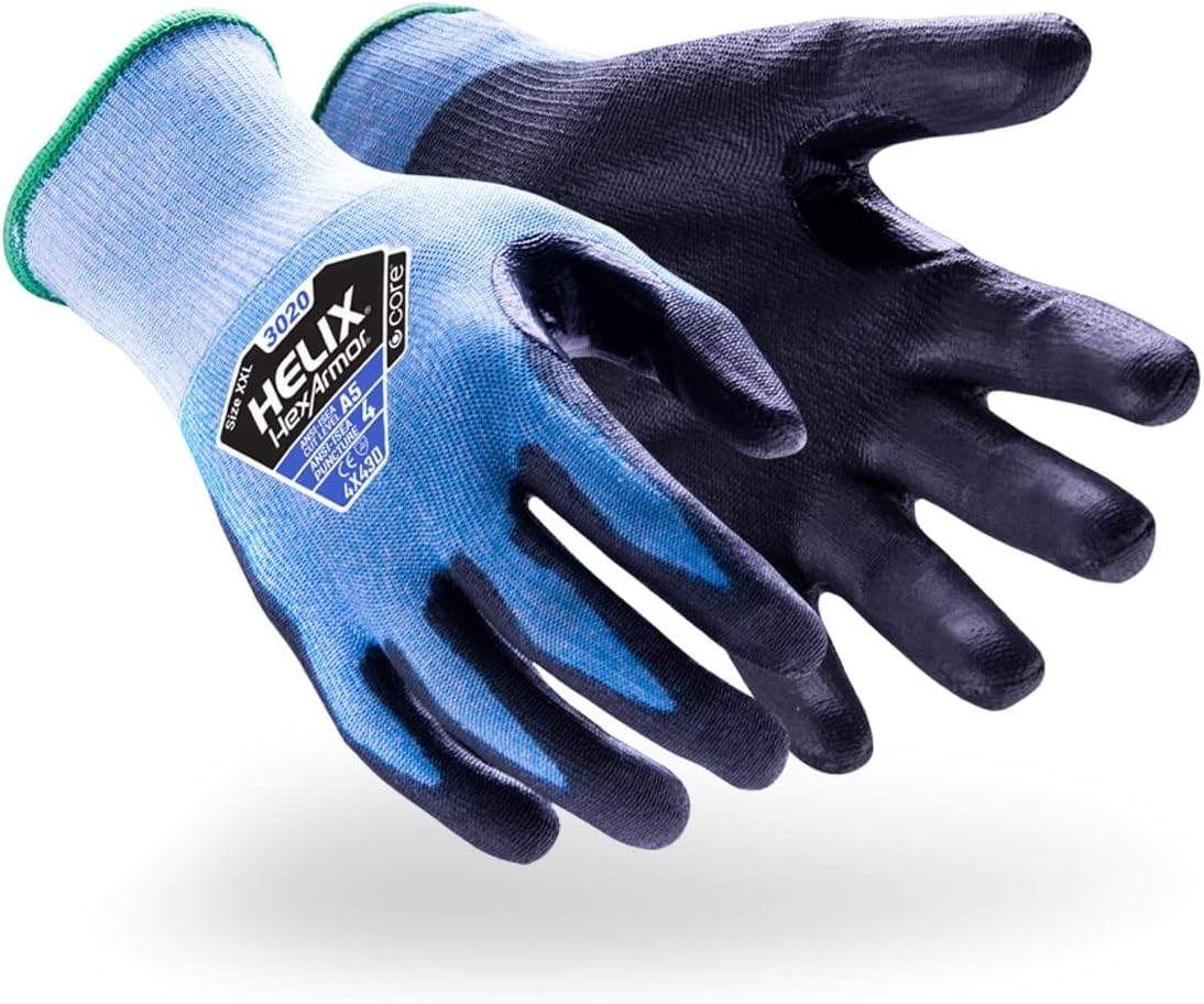Cut-Resistant Polyurethane Palm Knit Work Gloves | Helix® Core 3020