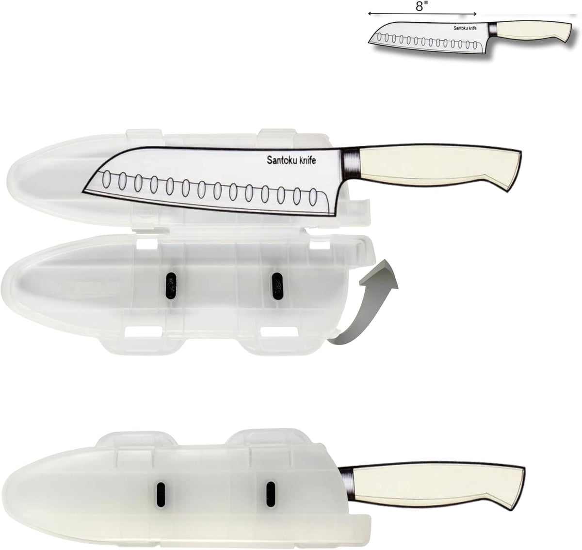 Blade Guard 6" Knife Blade Protector Made in USA Safe Storage and Transport for Kitchen Knives Protects Edges in Drawers Travel Camping RV