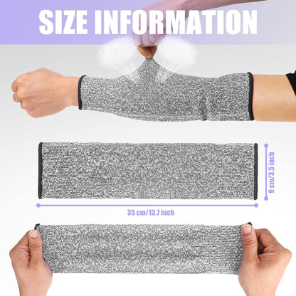 3 Pairs Cut Resistant Arm Protectors for Thin Skin and Bruising Level 5 Arm Protective Sleeves for Men Women (Gray, Pink, Blue)