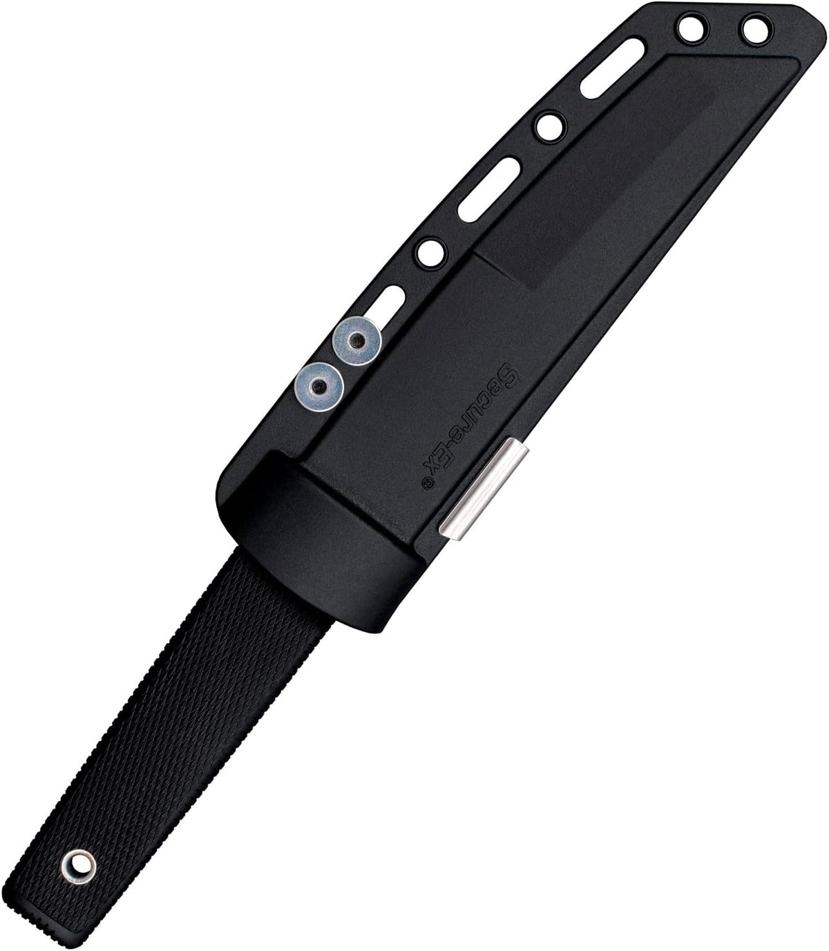 Cold Steel Kobun Serrated 5.5" Japanese AUS8A Stainless Steel American Tanto Shape Fixed Blade Tactical Hunting Knife, Ergonomic Kray-Ex Handle, Secure-Ex Sheath