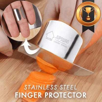 Finger Guards for Cutting Kitchen Tool Stainless Steel Finger Guard Finger Protector Avoid Hurting When Slicing and Dicing 2 Pack