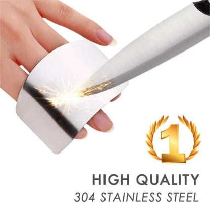 Finger Guards for Cutting Kitchen Tool Stainless Steel Finger Guard Finger Protector Avoid Hurting When Slicing and Dicing 2 Pack