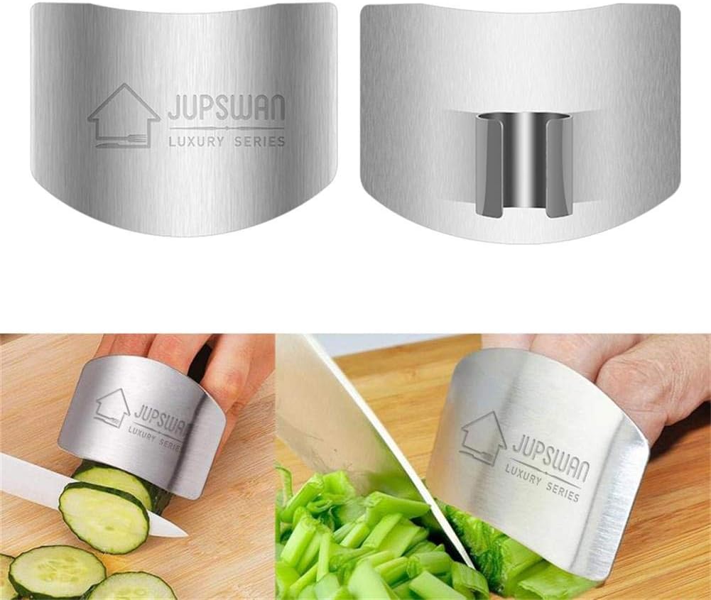 Finger Guards for Cutting Kitchen Tool Stainless Steel Finger Guard Finger Protector Avoid Hurting When Slicing and Dicing 2 Pack
