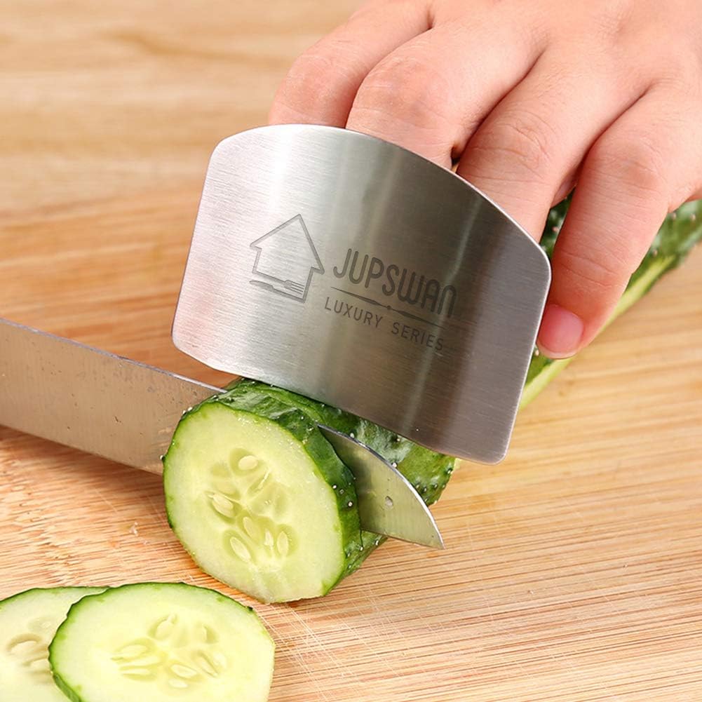 Finger Guards for Cutting Kitchen Tool Stainless Steel Finger Guard Finger Protector Avoid Hurting When Slicing and Dicing 2 Pack