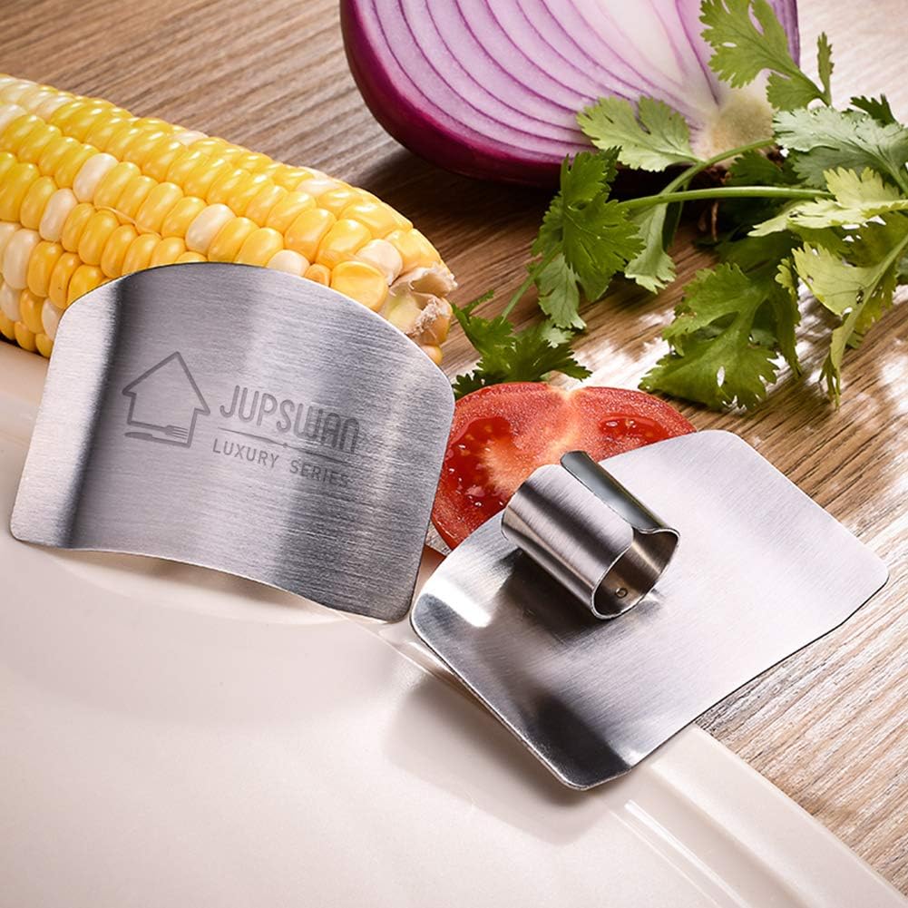 Finger Guards for Cutting Kitchen Tool Stainless Steel Finger Guard Finger Protector Avoid Hurting When Slicing and Dicing 2 Pack