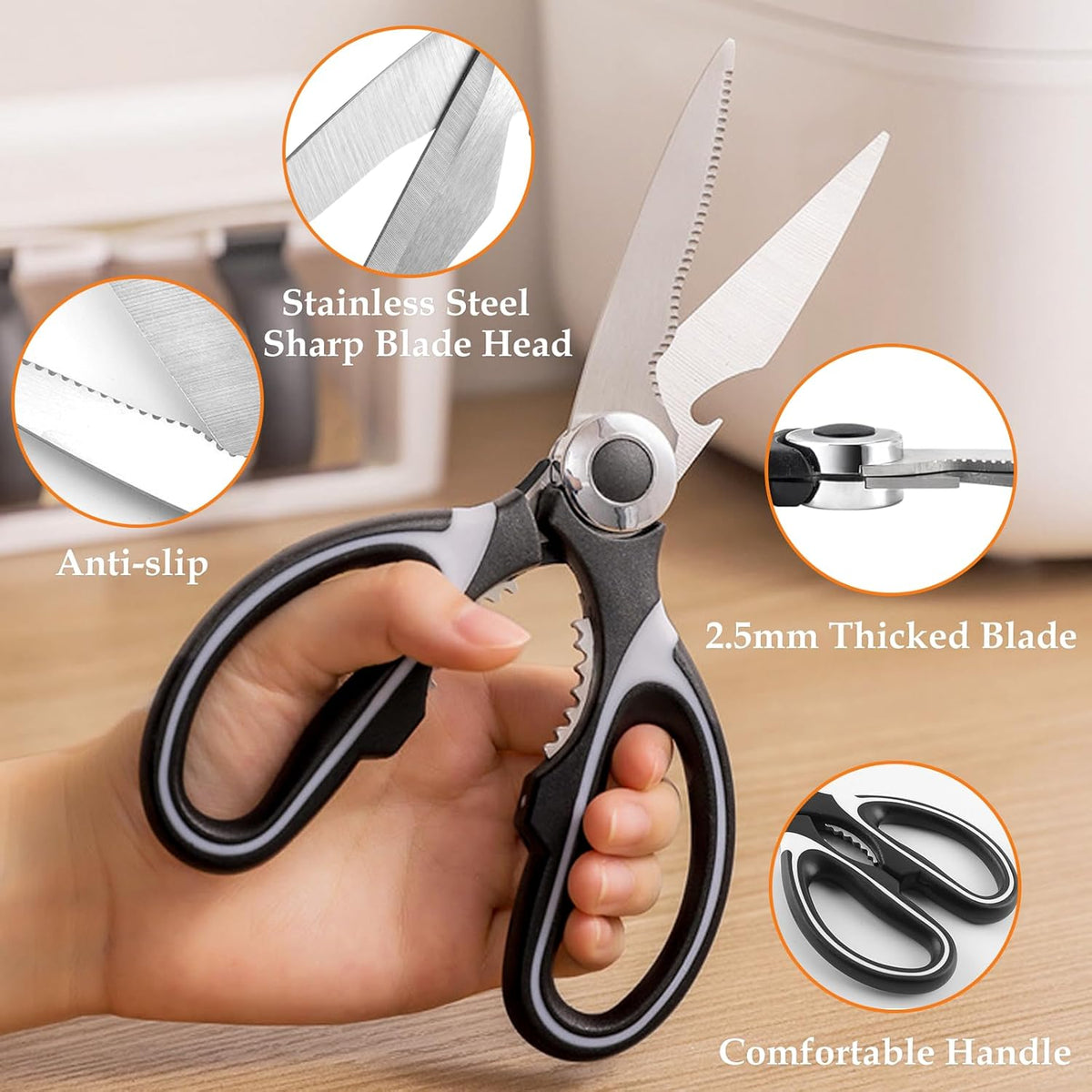 2 Pcs Multifunctional Garden Shears Flower Scissors | Premium Thickened Stainless Steel Gardening Floral Scissors Pruning Shears for Flower Bar Supplies Arrangement, Garden Tools