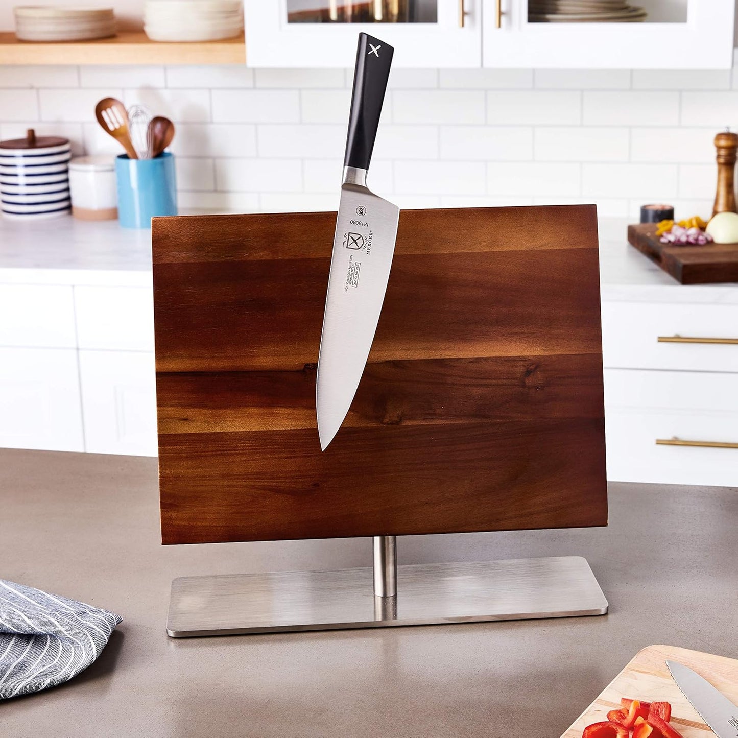 Magnetic Knife Board on Stand, 14 1/8 x 10 1/4, Stainless Steel