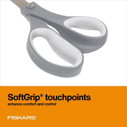 8" SoftGrip Everyday All Purpose Scissors, Office & Crafts, Grey