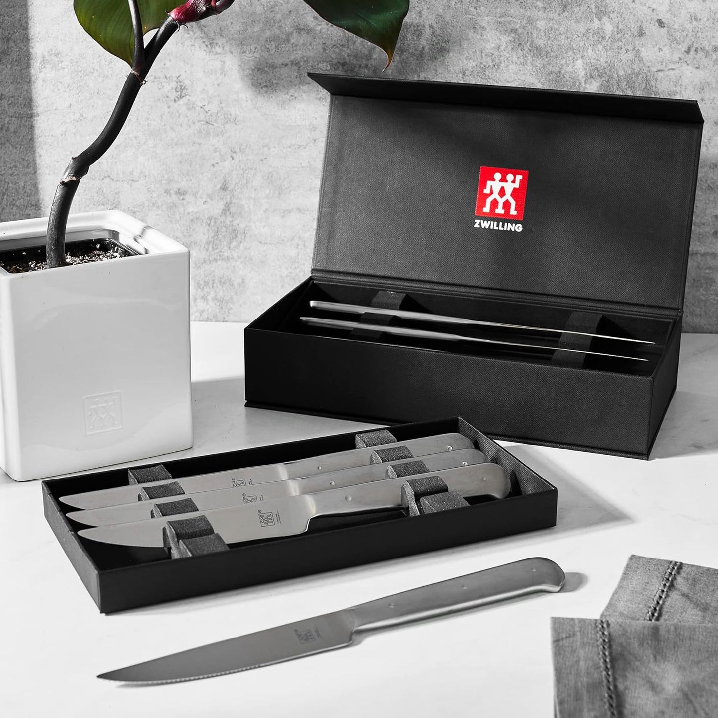 4-pc Serrated Mignon Steak Knife Set, Stainless Steel
