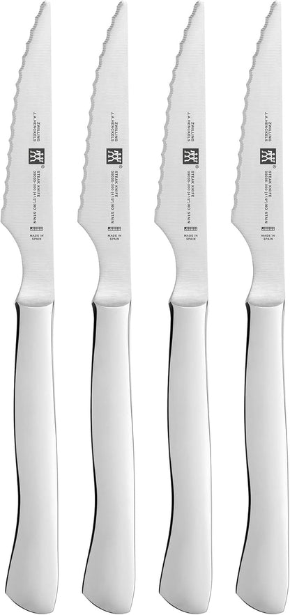 4-pc Serrated Mignon Steak Knife Set, Stainless Steel