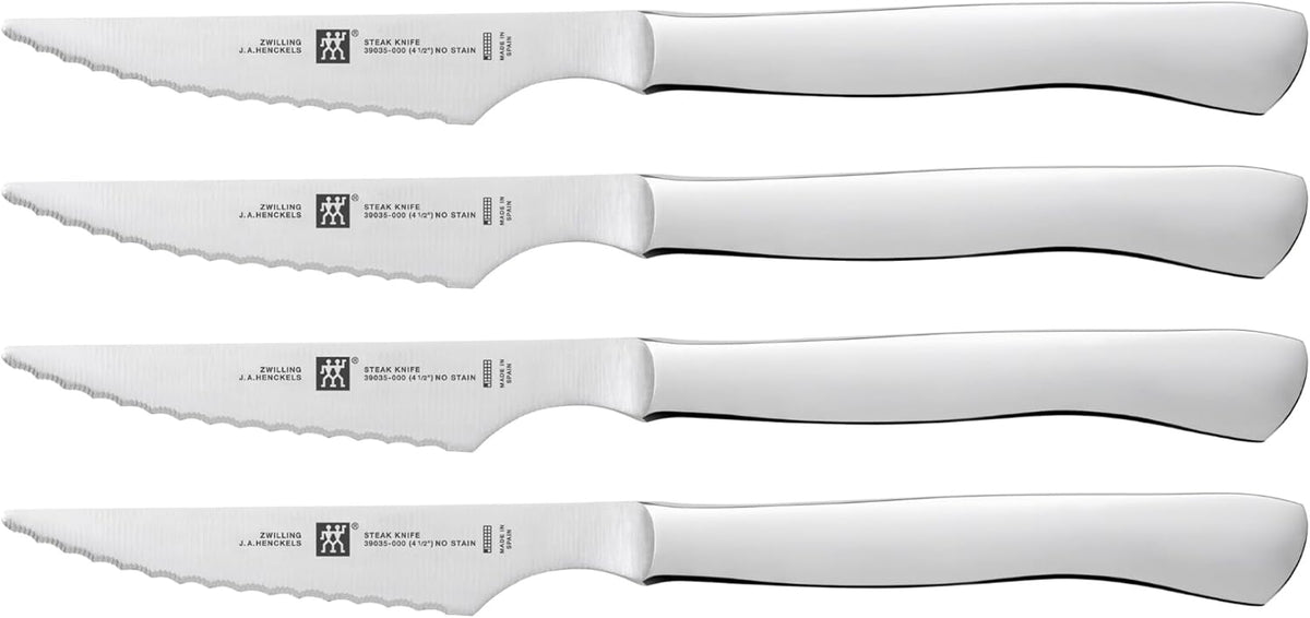 4-pc Serrated Mignon Steak Knife Set, Stainless Steel