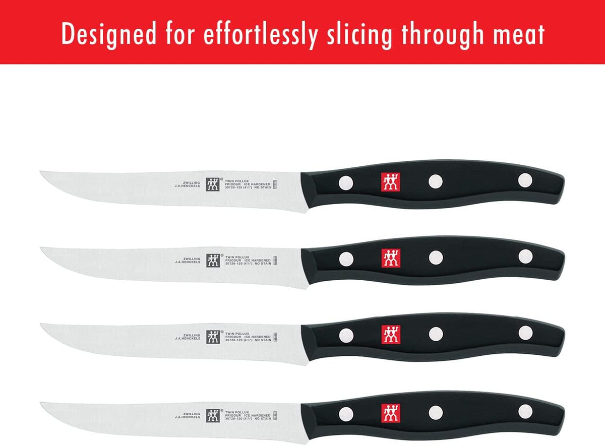 4-pc Serrated Mignon Steak Knife Set, Stainless Steel