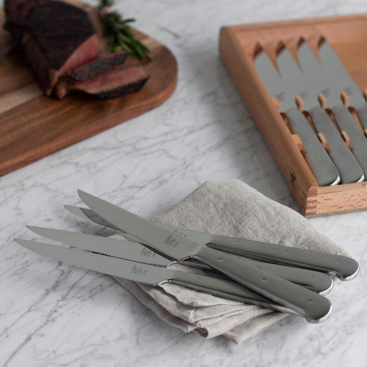 4-pc Serrated Mignon Steak Knife Set, Stainless Steel