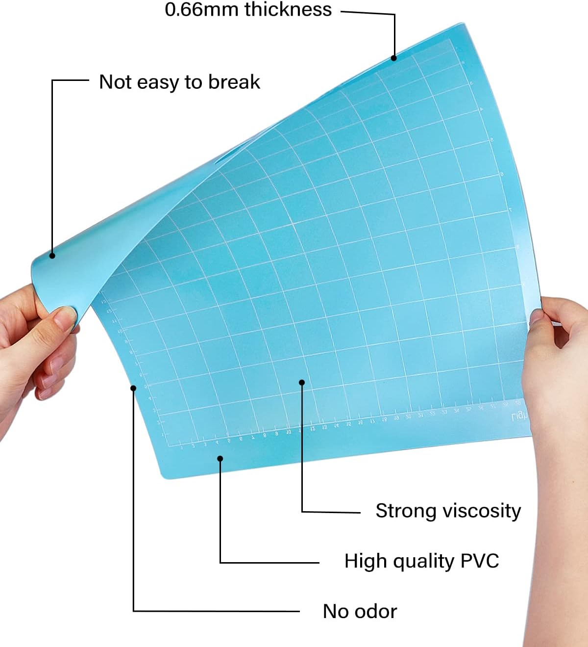 Cutting Mat 12 Pack 12x12, Compatible With Cricut Maker 4/Explore Air & Silhouette Sticky Pad Replacement Accessories, for Crafts Supplies (Standard/Light/Strong/Frabic)