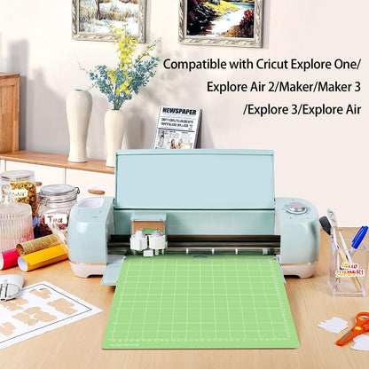 Cutting Mat 12 Pack 12x12, Compatible With Cricut Maker 4/Explore Air & Silhouette Sticky Pad Replacement Accessories, for Crafts Supplies (Standard/Light/Strong/Frabic)