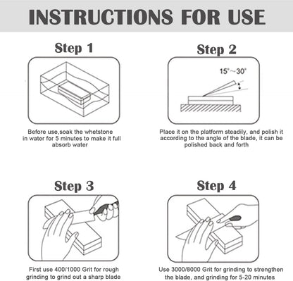 Knife Sharpening Stone Kit – 400/1000 3000/8000 Grit Wet Kitchen Whetstone Knife Sharpener Set with Non-slip Bamboo Rubber Base, Angle Guide, Flattening, Leather Strop and Cut Resistant Gloves