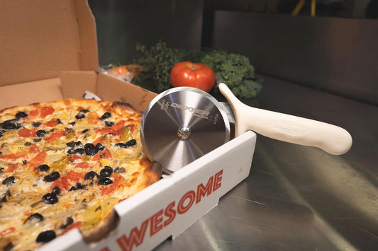 4" Pizza Cutter, P177A-4PCP | SANI-SAFE Series, Stainless Steel Blade with Slip-Resistant Polypropylene Handle | Heavy-Duty Rotary Cutter for Pizza, Pastry & More | Made in USA