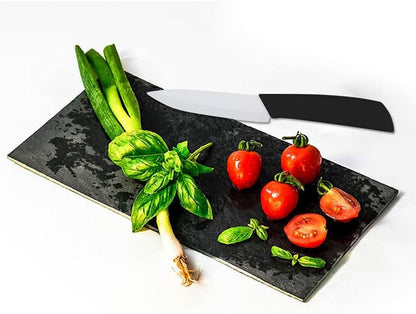Ceramic Knife Set of 5,Sharp Ceramic Knife with Sheath,Steak Knife,Black Kitchen Knives With Anti-Slip handle,Includes 6"Chef Knife,5"Utility Knife,4"Vegetable Knife,3"Paring Knife,1''Fruit Peeler