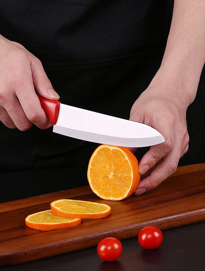 Ceramic Knife Set of 5,Sharp Ceramic Knife with Sheath,Steak Knife,Black Kitchen Knives With Anti-Slip handle,Includes 6"Chef Knife,5"Utility Knife,4"Vegetable Knife,3"Paring Knife,1''Fruit Peeler