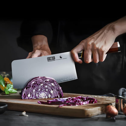 Cleaver Knife 7", Sharp Japanese Meat Cleaver & Vegetable Knife