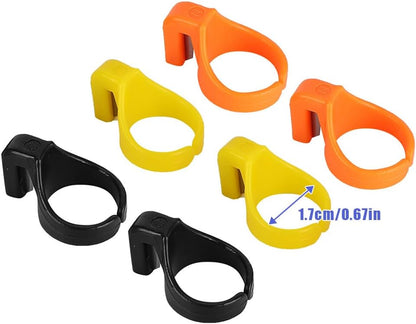 Thread Cutter Finger Rings, Plastic Thimble Yarn Portable Needlework Cutting Tool Set Hand Sewing Notions Supplies Knitting Sharp Blades Quilting Embroidery Fishing Line Handcraft Knife 6Pcs