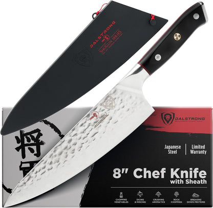8" Japanese Chef Knife (Gyuto) — 66-Layer Damascus AUS-10V Steel, Hand-Sharpened 8–12° Edge — For Meal Prep, Sushi, Home Butchering — Shogun ELITE - Full-Tang G-10 Handle, Customer Support