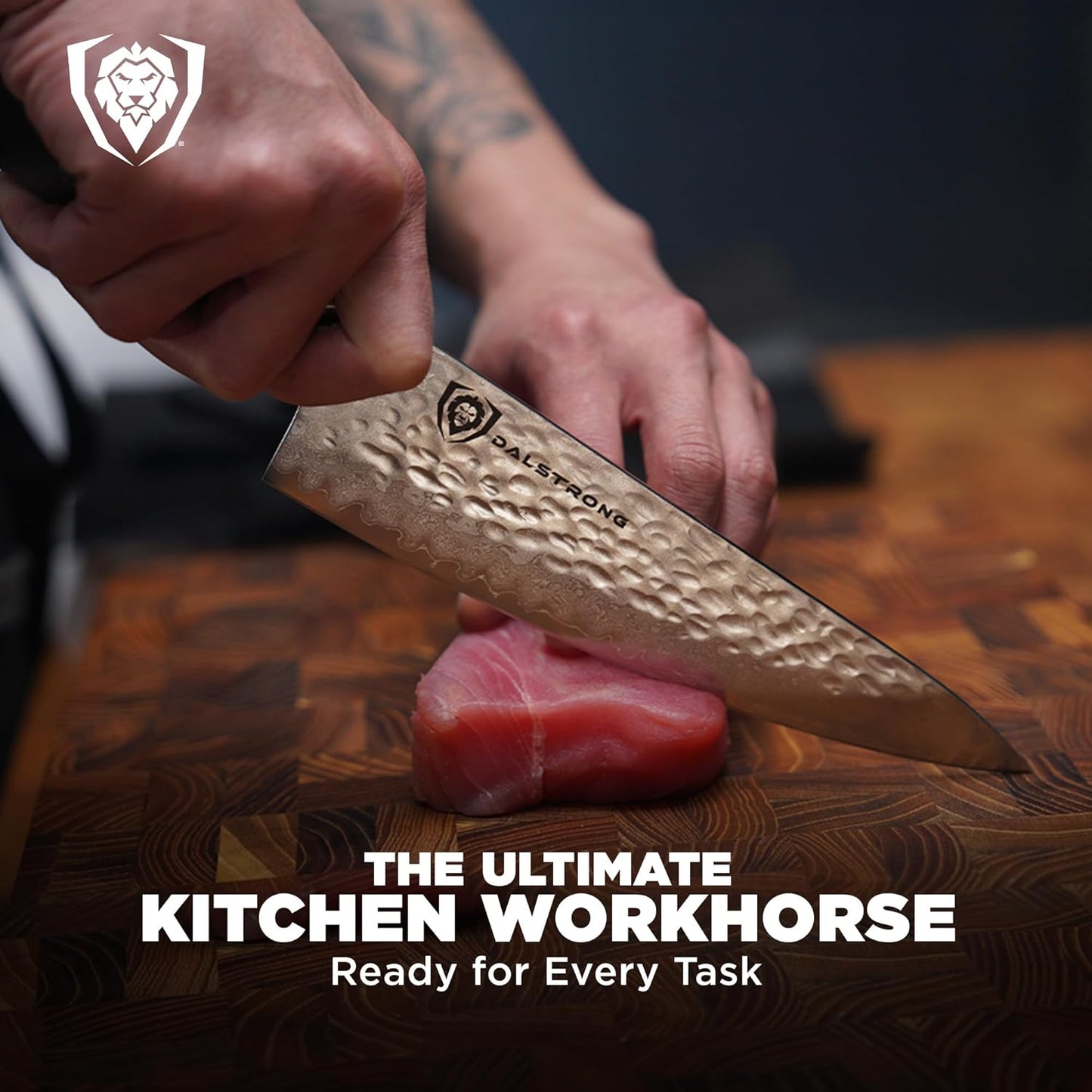 8" Japanese Chef Knife (Gyuto) — 66-Layer Damascus AUS-10V Steel, Hand-Sharpened 8–12° Edge — For Meal Prep, Sushi, Home Butchering — Shogun ELITE - Full-Tang G-10 Handle, Customer Support