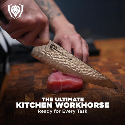 8" Japanese Chef Knife (Gyuto) — 66-Layer Damascus AUS-10V Steel, Hand-Sharpened 8–12° Edge — For Meal Prep, Sushi, Home Butchering — Shogun ELITE - Full-Tang G-10 Handle, Customer Support