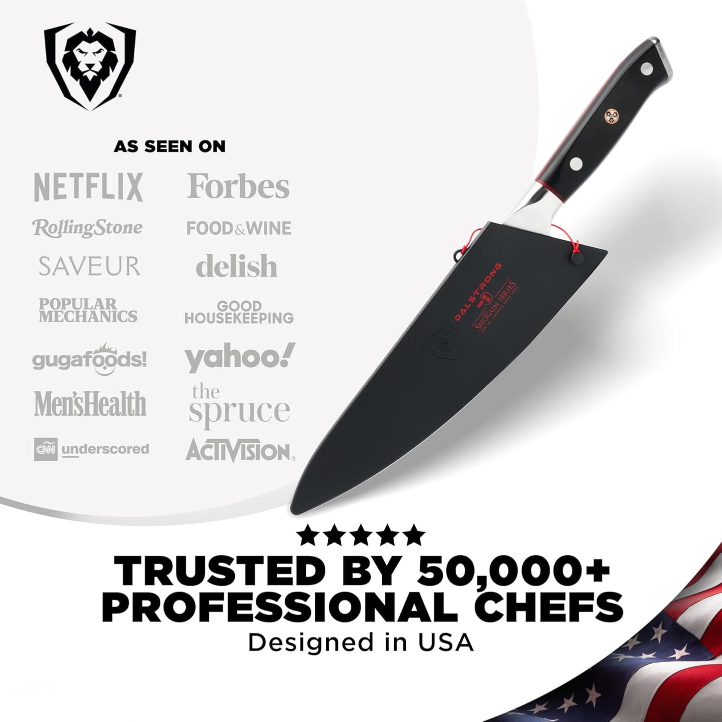 8" Japanese Chef Knife (Gyuto) — 66-Layer Damascus AUS-10V Steel, Hand-Sharpened 8–12° Edge — For Meal Prep, Sushi, Home Butchering — Shogun ELITE - Full-Tang G-10 Handle, Customer Support