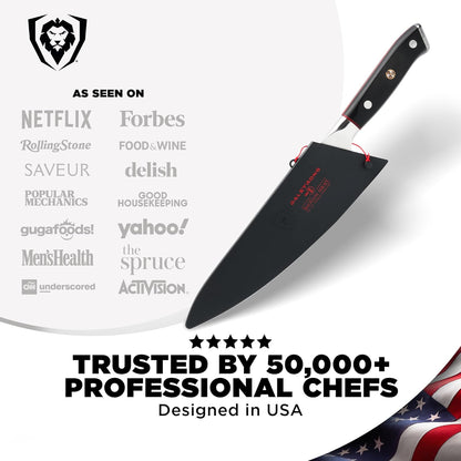8" Japanese Chef Knife (Gyuto) — 66-Layer Damascus AUS-10V Steel, Hand-Sharpened 8–12° Edge — For Meal Prep, Sushi, Home Butchering — Shogun ELITE - Full-Tang G-10 Handle, Customer Support