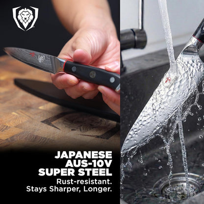 8" Japanese Chef Knife (Gyuto) — 66-Layer Damascus AUS-10V Steel, Hand-Sharpened 8–12° Edge — For Meal Prep, Sushi, Home Butchering — Shogun ELITE - Full-Tang G-10 Handle, Customer Support