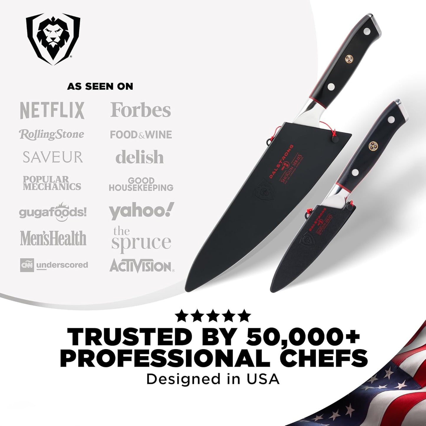 8" Japanese Chef Knife (Gyuto) — 66-Layer Damascus AUS-10V Steel, Hand-Sharpened 8–12° Edge — For Meal Prep, Sushi, Home Butchering — Shogun ELITE - Full-Tang G-10 Handle, Customer Support