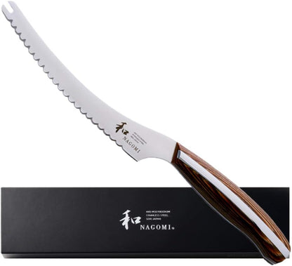 [NAGOMI] 8.5 inch Premium Slicing Knife, Stainless Steel HRC58 Carving Knife for Slicing Roasts, Meats, Sashimi, Fruits and Vegetables | Black Stylish Gift Box