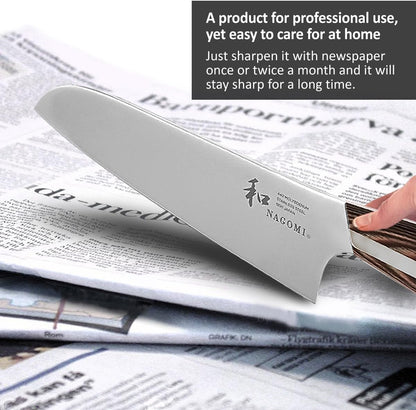 [NAGOMI] 8.5 inch Premium Slicing Knife, Stainless Steel HRC58 Carving Knife for Slicing Roasts, Meats, Sashimi, Fruits and Vegetables | Black Stylish Gift Box
