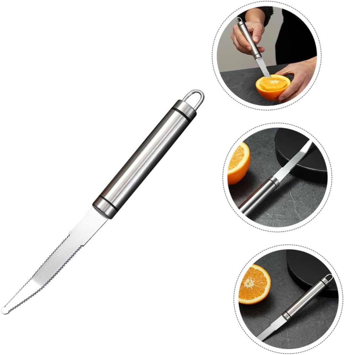Stainless Steel Orange Peeler Tool Multifunctional Grapefruit Knife Comfort Grip for Cooking and Fruit Preparation Kitchen Essential for Home Chefs