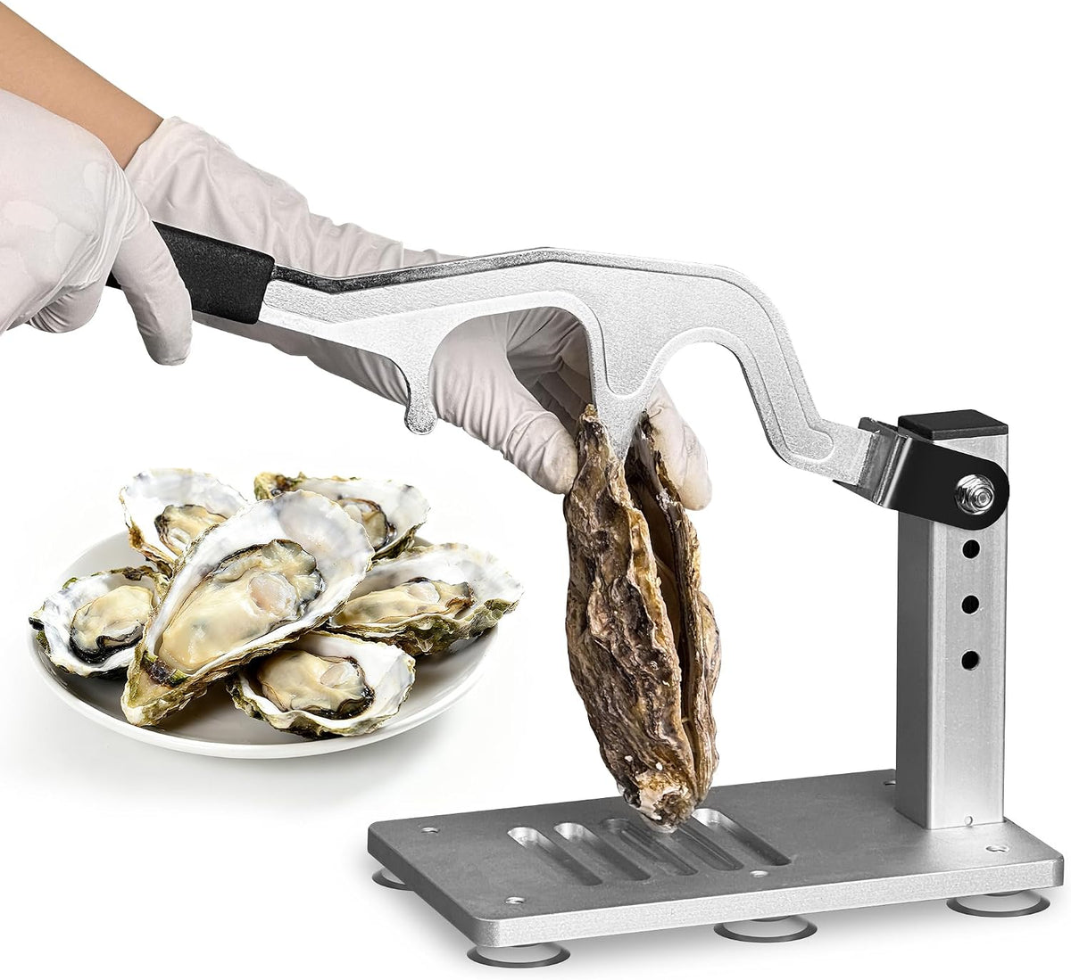 Manual Oyster Shucker Machine, Adjustable Narrow Blade