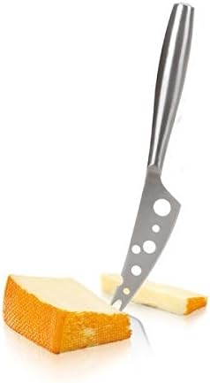 Stainless Steel Cheese Knife - Copenhagen Nr.2 for All Types of Cheese - Multi-Functional Cheese Slicer - Handheld Slicer - Silver Non-Stick - Dishwasher Safe - for Kitchen Cooking