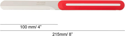 Paring Knife Set of 3 Pieces 4 Inch Stainless Steel. Colorful Kitchen Knives for Peeling Fruits and Vegetables. Ergonomic Polypropylene Handle. Serie B-Line. Color Orange, Red and Green.