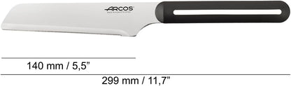Paring Knife Set of 3 Pieces 4 Inch Stainless Steel. Colorful Kitchen Knives for Peeling Fruits and Vegetables. Ergonomic Polypropylene Handle. Serie B-Line. Color Orange, Red and Green.
