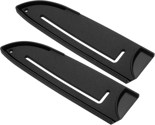 2 Pack PP Safety Knife Cover Sleeves, Blade Edge Guards Protector, Universal Knife Sheath for 5" Kitchen Knife, Black