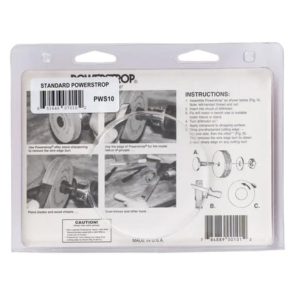 PWS10 Standard Power Strop, with Flat Round Wheel and Buffing Compund, Rated for 600-800 RPM