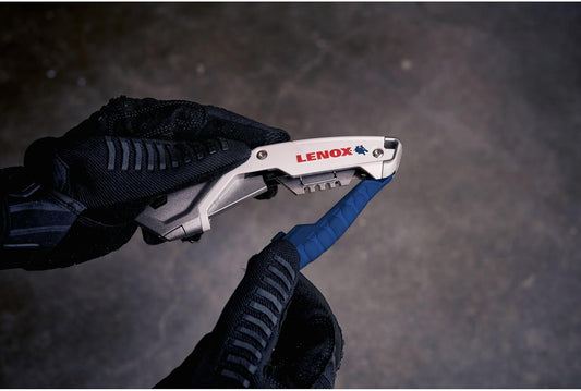LENOX Utility Knife with 3 Bi-Metal Blades, Retractable, Foldable and Portable, Blade Storage (LXHT10599)