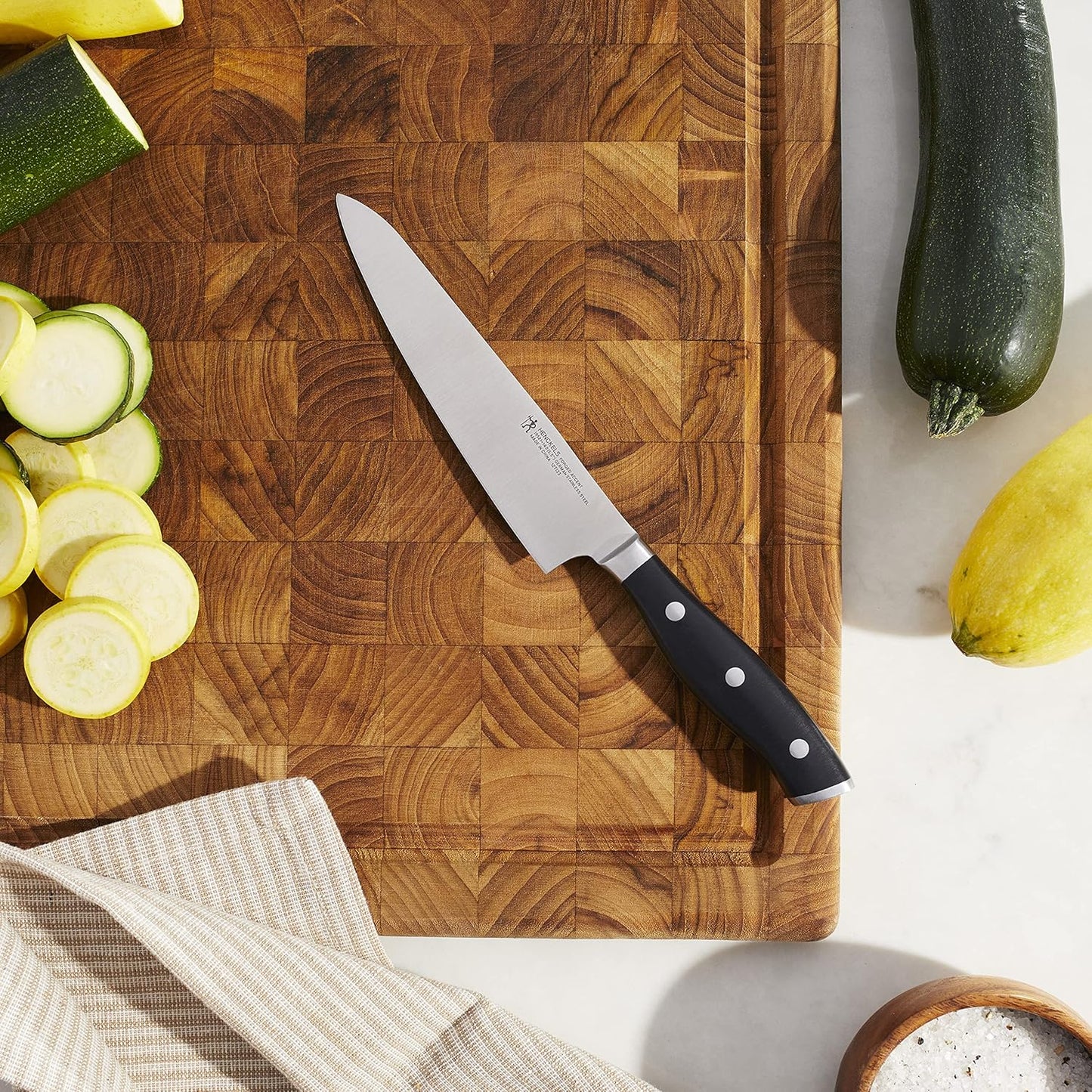 Forged Accent Razor-Sharp 5-inch Serrated Utility Knife, Tomato Knife, White Handle, German Engineered Informed by 100+ Years of Mastery